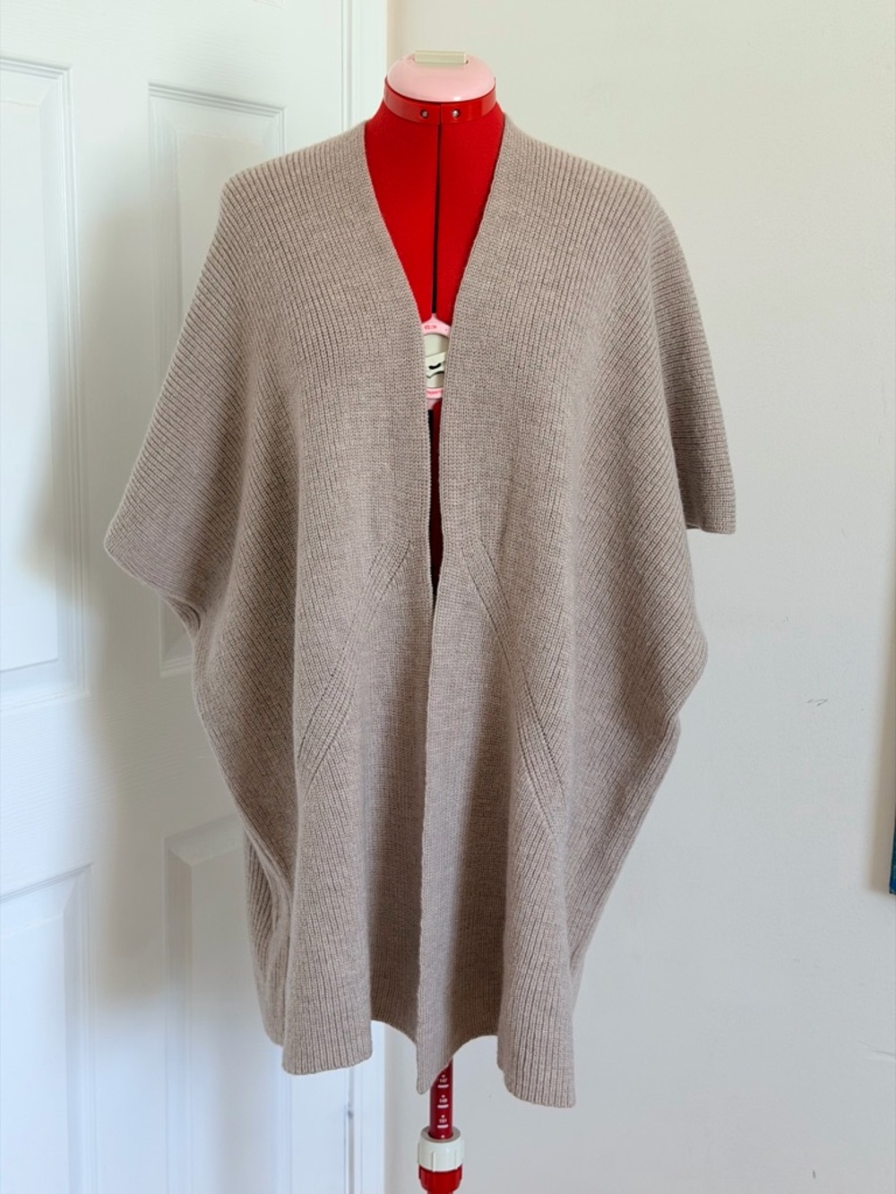 NEW Tart 100% Merino Wool Duster Cardigan Sweater Beige Taupe Open Front XS–S